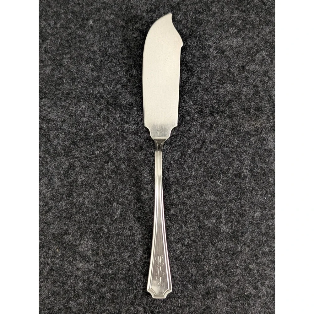 Durgin Gorham Fairfax Sterling Silver Butter Spreader Monogram HML 1910 6.75 In